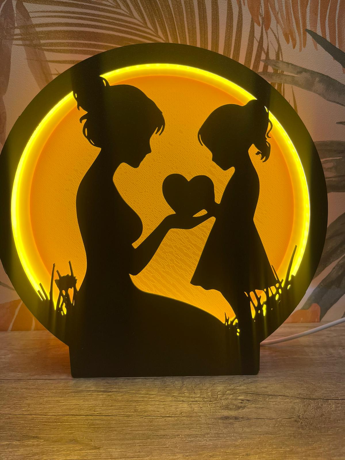 Lampe décorative LED personnalisée – Impression 3D avec variateur tactile