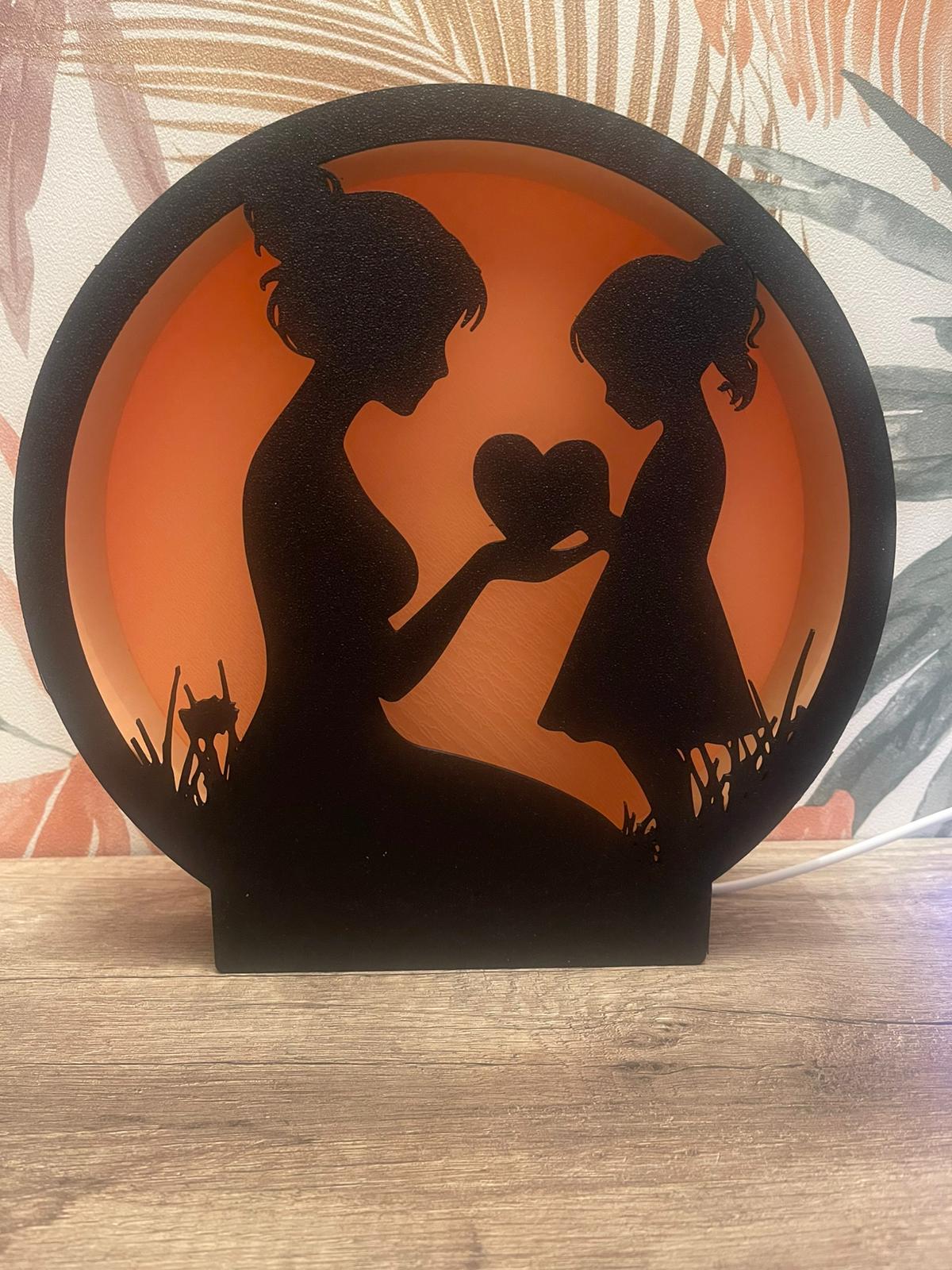 Lampe décorative LED personnalisée – Impression 3D avec variateur tactile