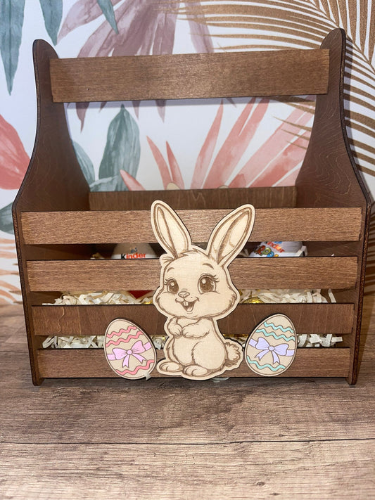 Panier de Pâques en Bois Naturel Personnalisable