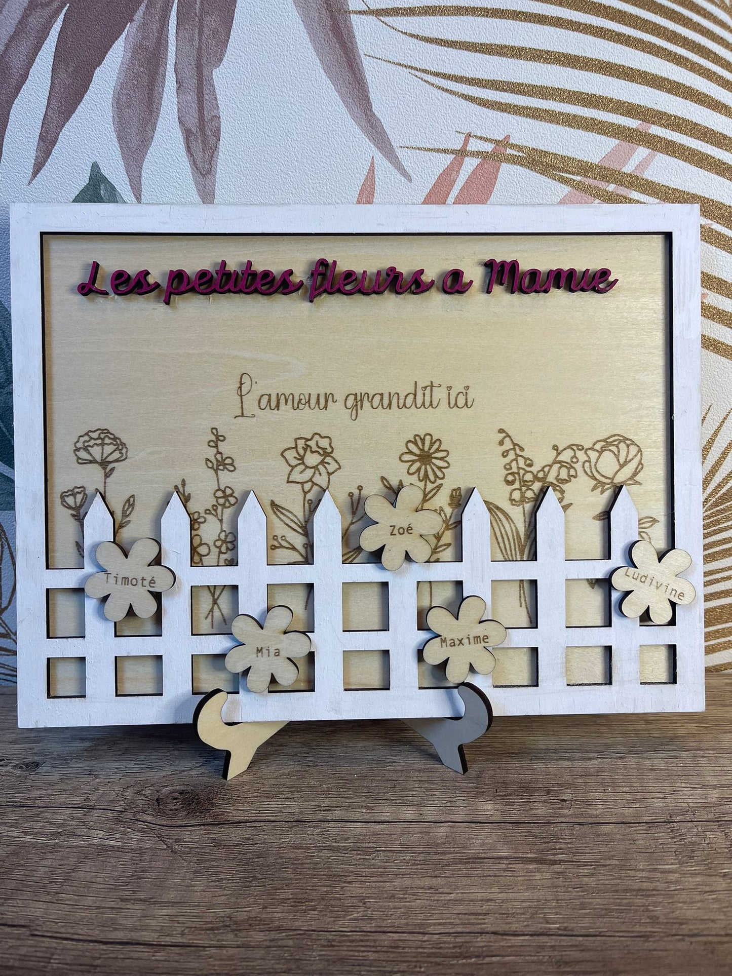 Les petites fleurs à Mamie - Cadre personnalisé