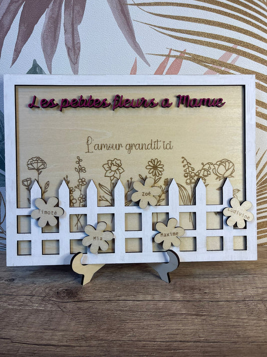 Les petites fleurs à Mamie - Cadre personnalisé