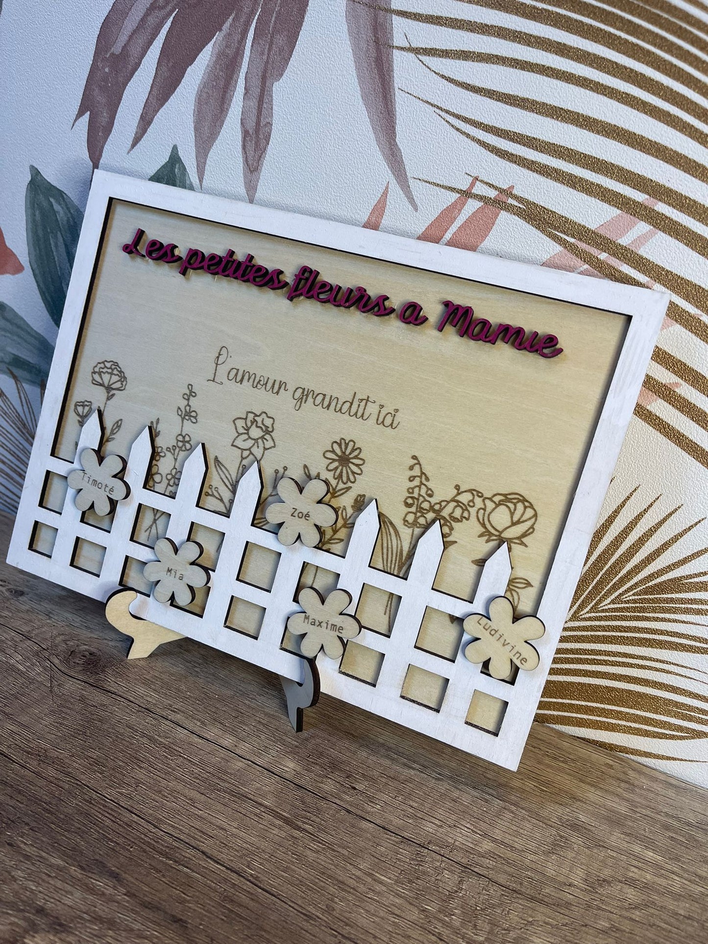 Les petites fleurs à Mamie - Cadre personnalisé