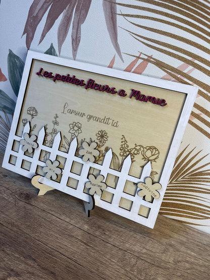 Les petites fleurs à Mamie - Cadre personnalisé